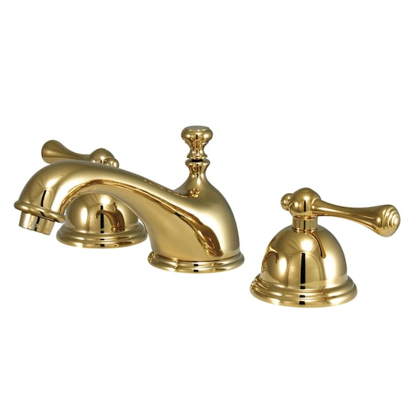 KS3962BL 8" Widespread Bathroom Faucet, Polished Brass